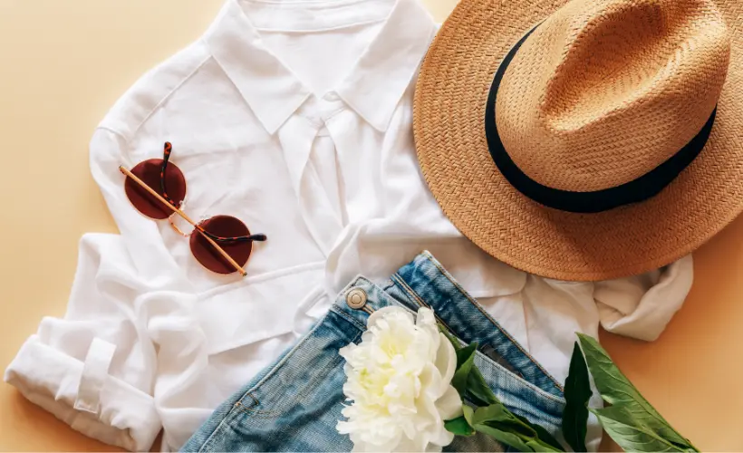 A layout of summer fashion essentials